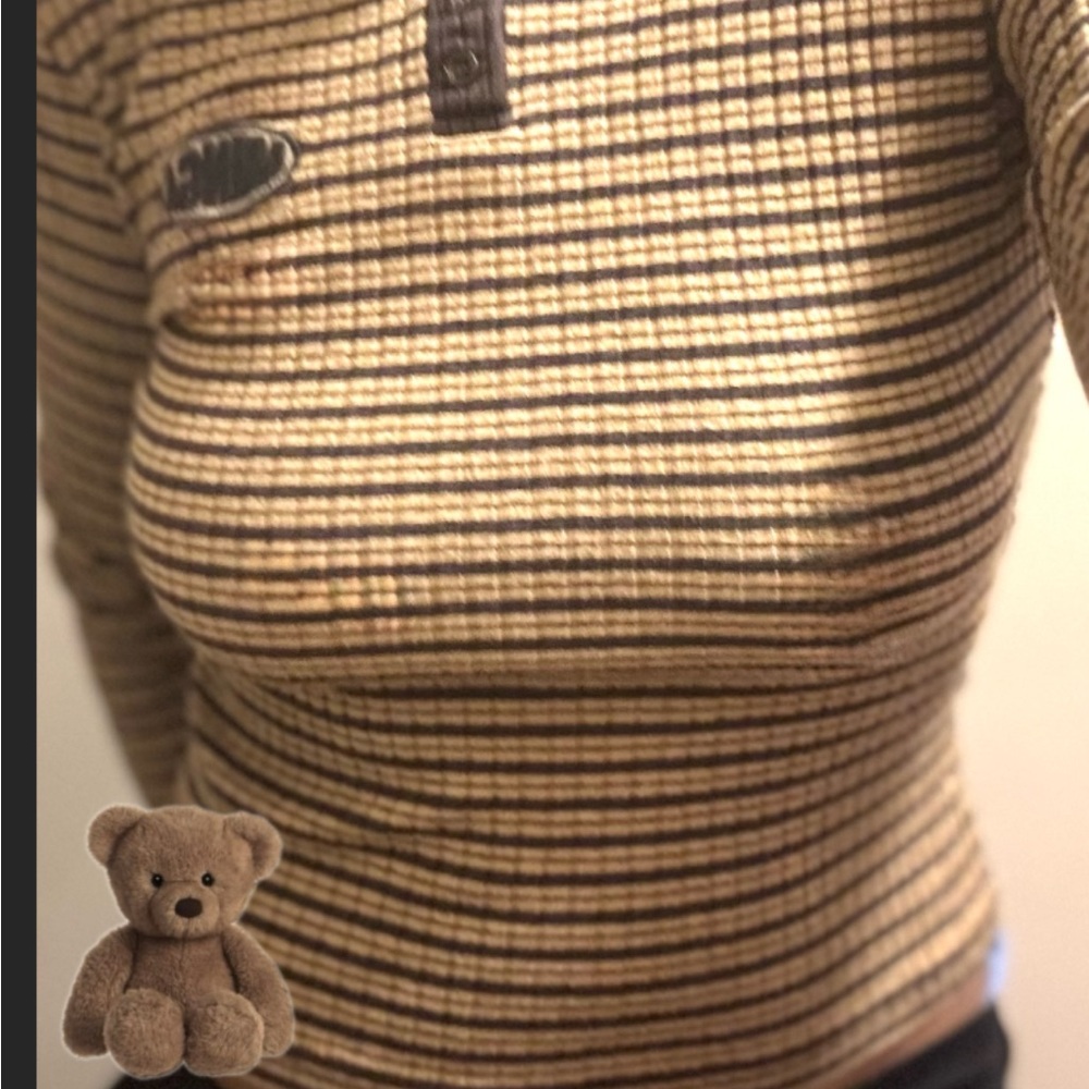 honey long-sleeved ribbed top ݁𝜗𝜚. ݁₊